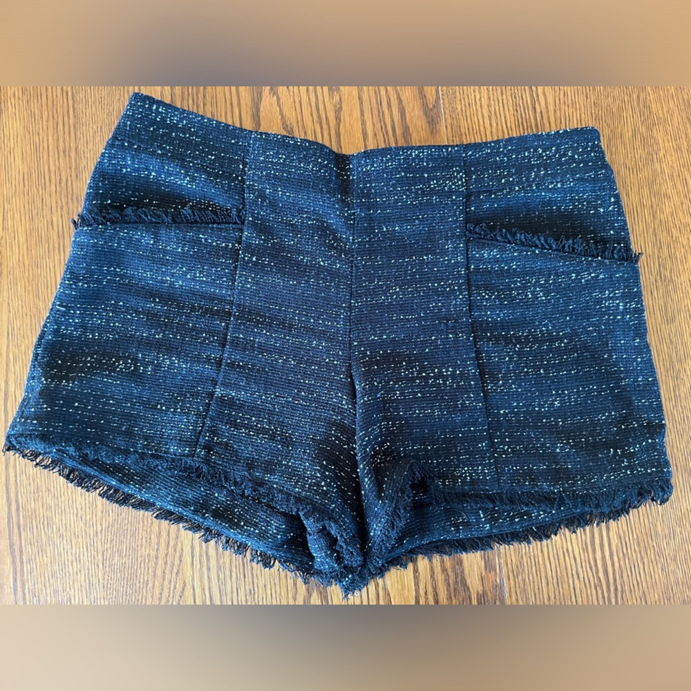 Loft Women’s Black Tweed Woven Dress Shorts Sz 6